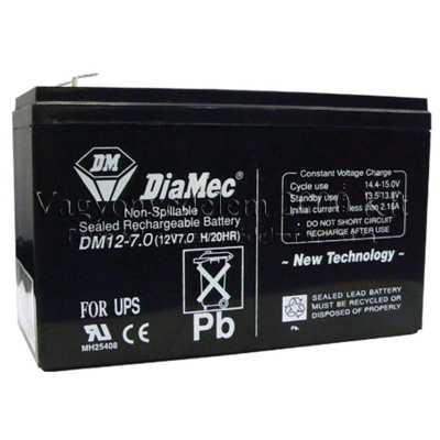 DIAMEC 12V 7.0 Ah Riasztó akkumulátor