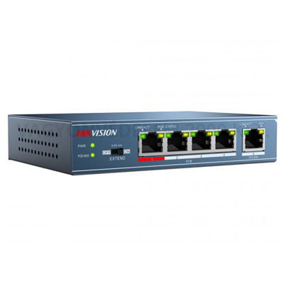 HIKVISION DS-3E0105P-E (B) 5-portos PoE (4) Switch
