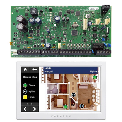 PARADOX MG5050+ TM70 fehér érintőképernyős kezelővel