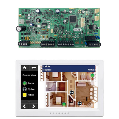 PARADOX SP5500+ TM70 fehér érintőképernyős kezelővel